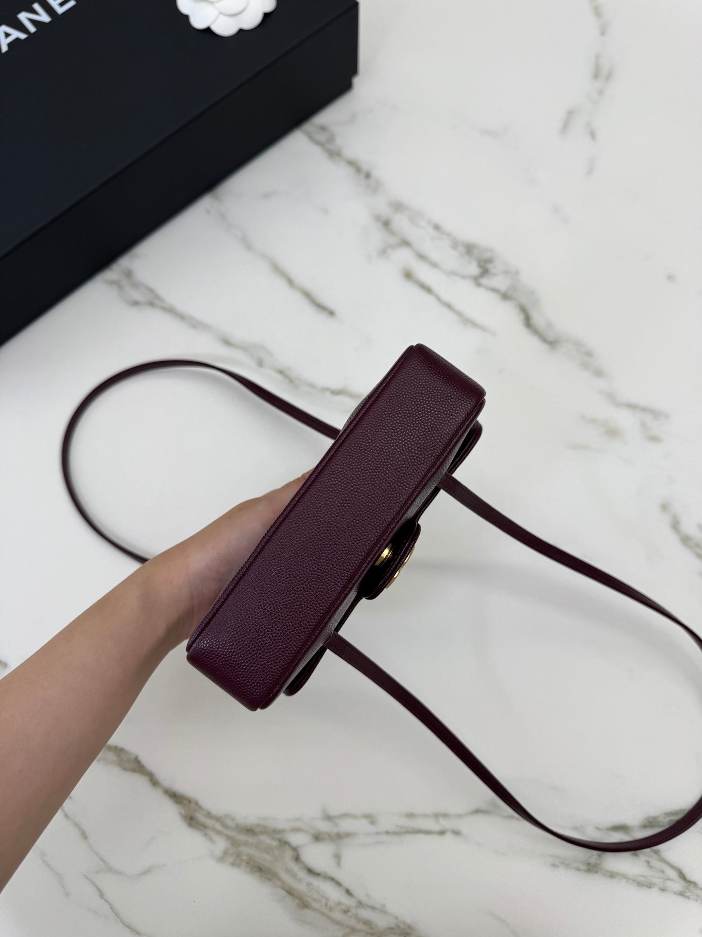 CHANEL Preppy Coco Mini 酒紅色