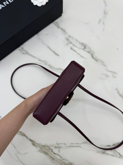 CHANEL Preppy Coco Mini 酒紅色