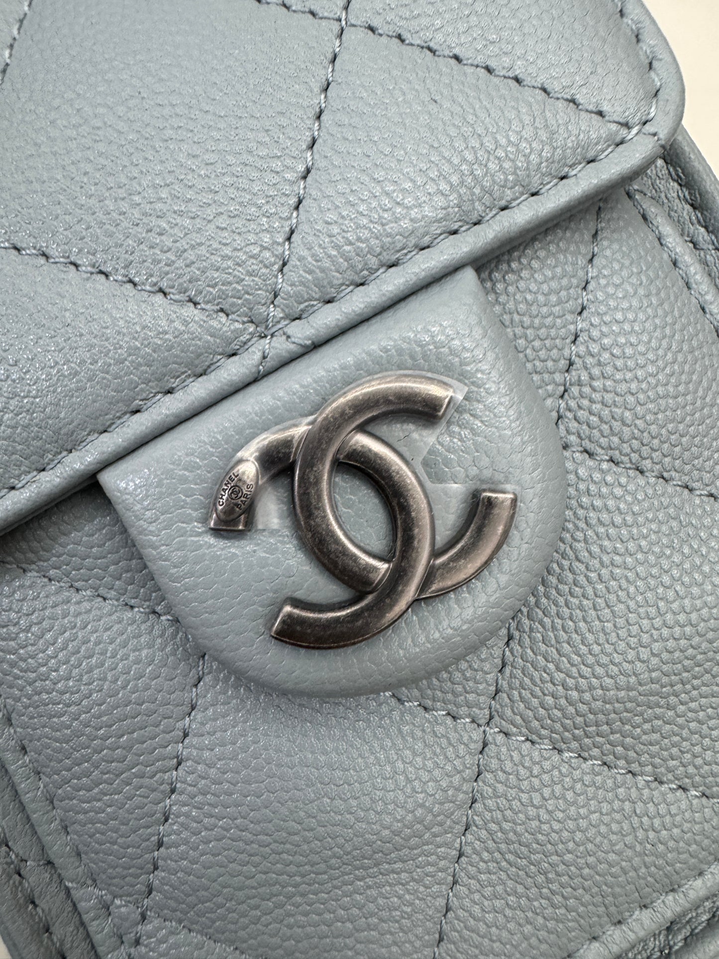 CHANEL Mini 25 Bag 霧霾藍銀扣