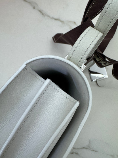 HERMES Mini Constance 新白色 銀扣 Evercolor 0U New White PHW