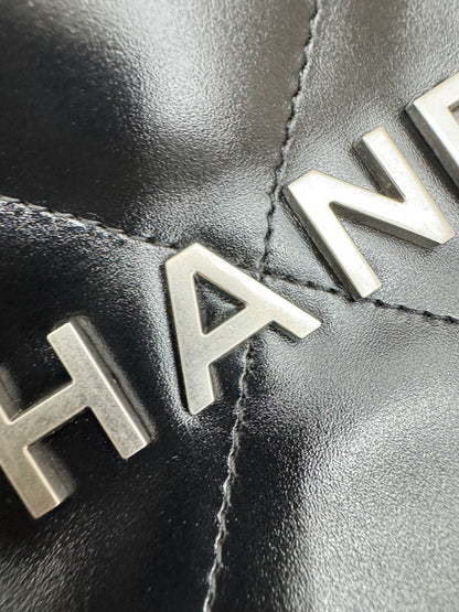 CHANEL 22Bag Backpack 黑銀 Black PHW