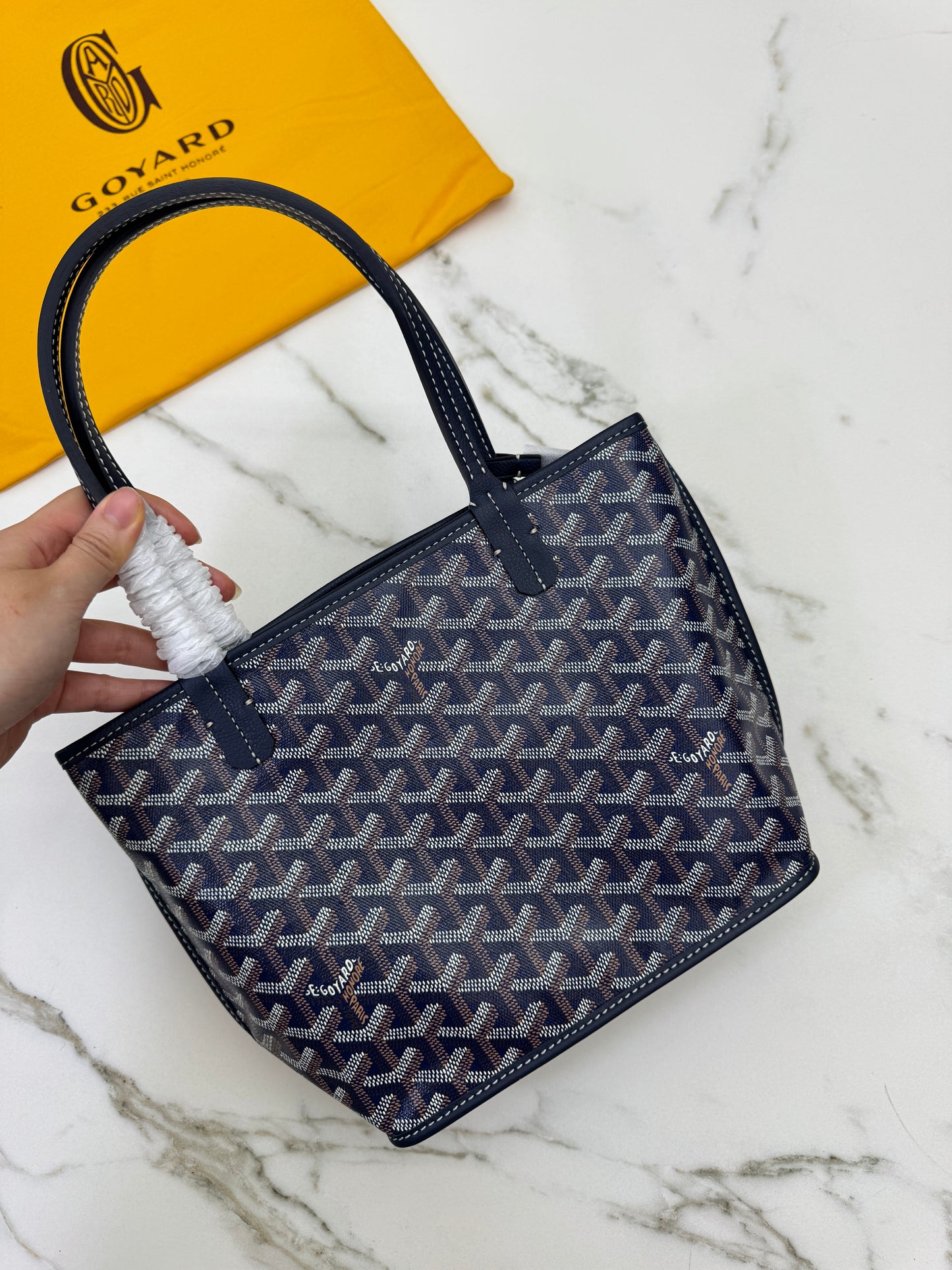 GOYARD Mini Anjour Tote 海軍藍【另配包夾】