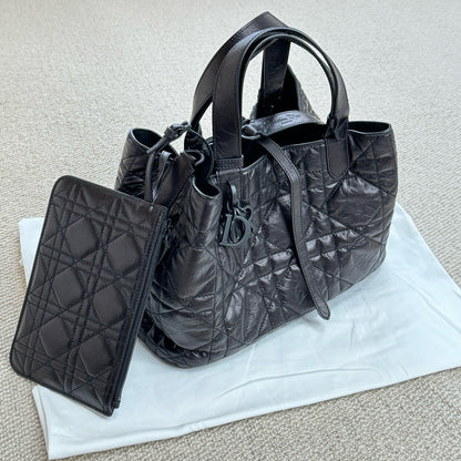 DIOR Toujours 皺褶牛皮 磨砂黑