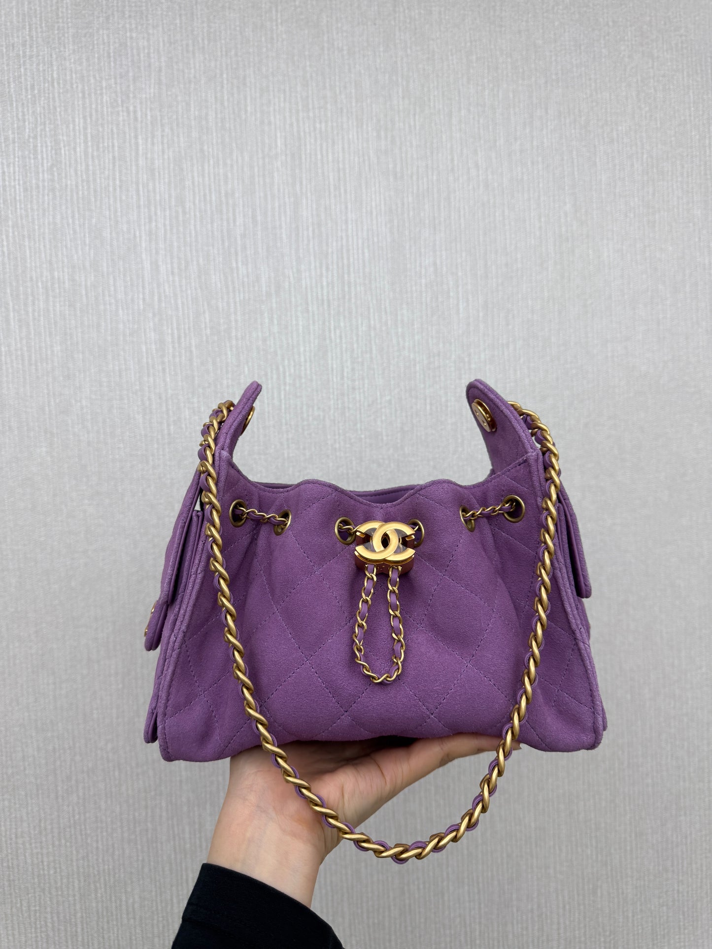 CHANEL Mini 25 Bag 紫色麂皮
