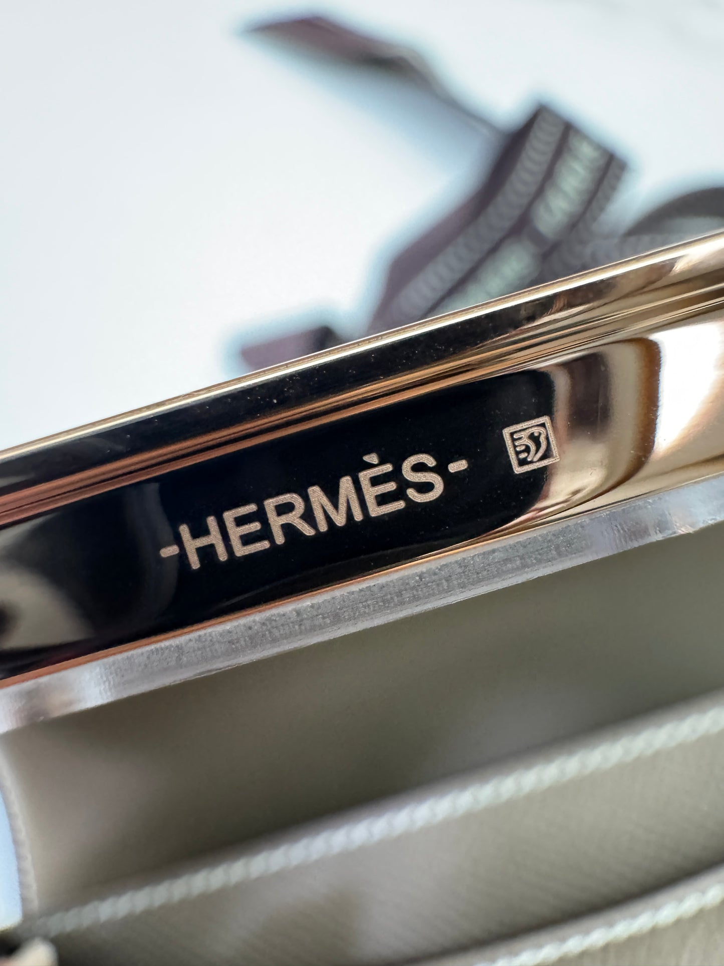 HERMES Mini Constance 大象灰 Epsom 玫瑰金扣