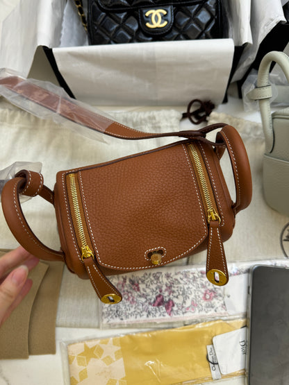 HERMES Mini Lindy 金棕金扣 Gold TC GHD