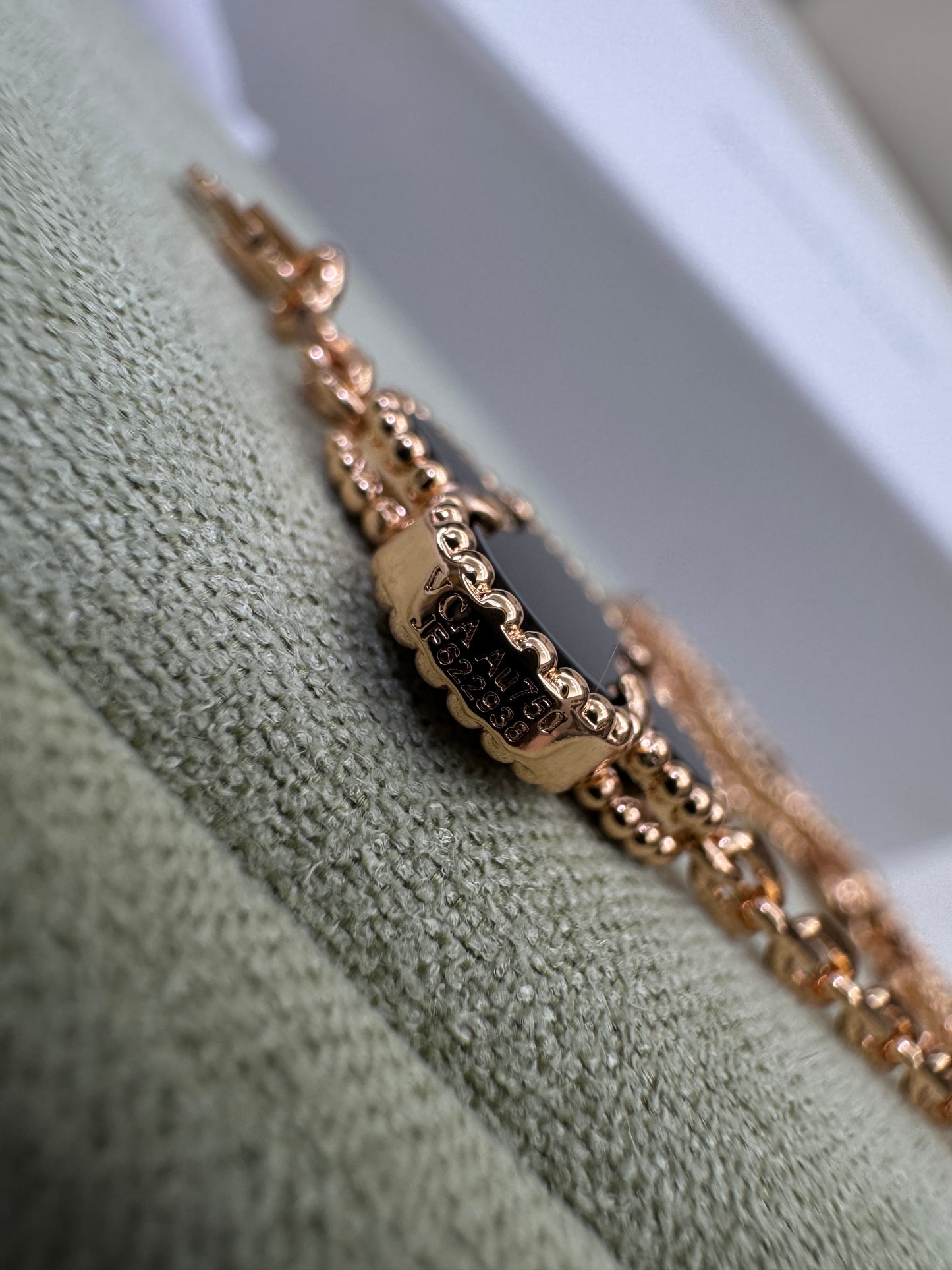 VCA Vintage Alhambra Bracelet 五花灰貝母拼鑽 玫瑰金手鏈