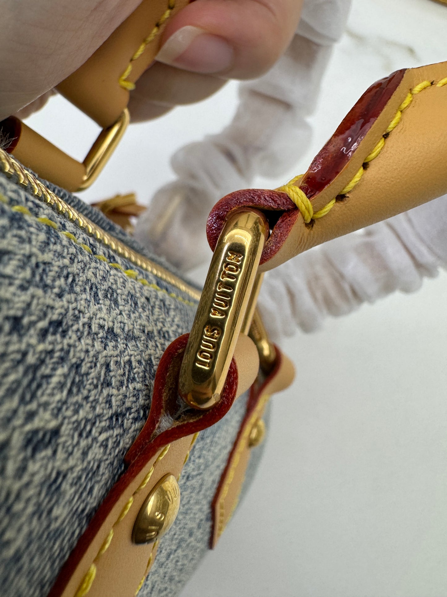 LV Nano Speedy 棋盤格牛仔