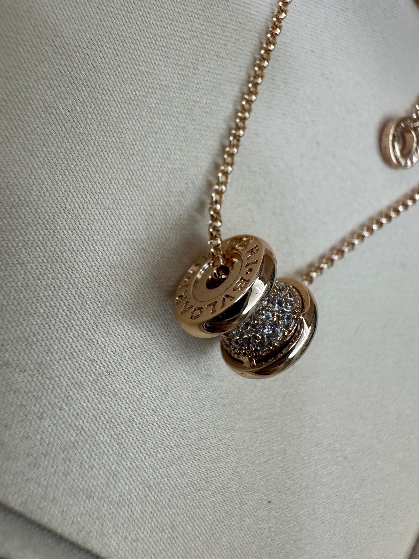 BVLGARI B Zero 玫瑰金項鏈