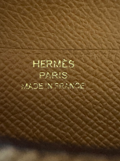 HERMES Bearn Compact Wallet 金棕色 金扣 Gold