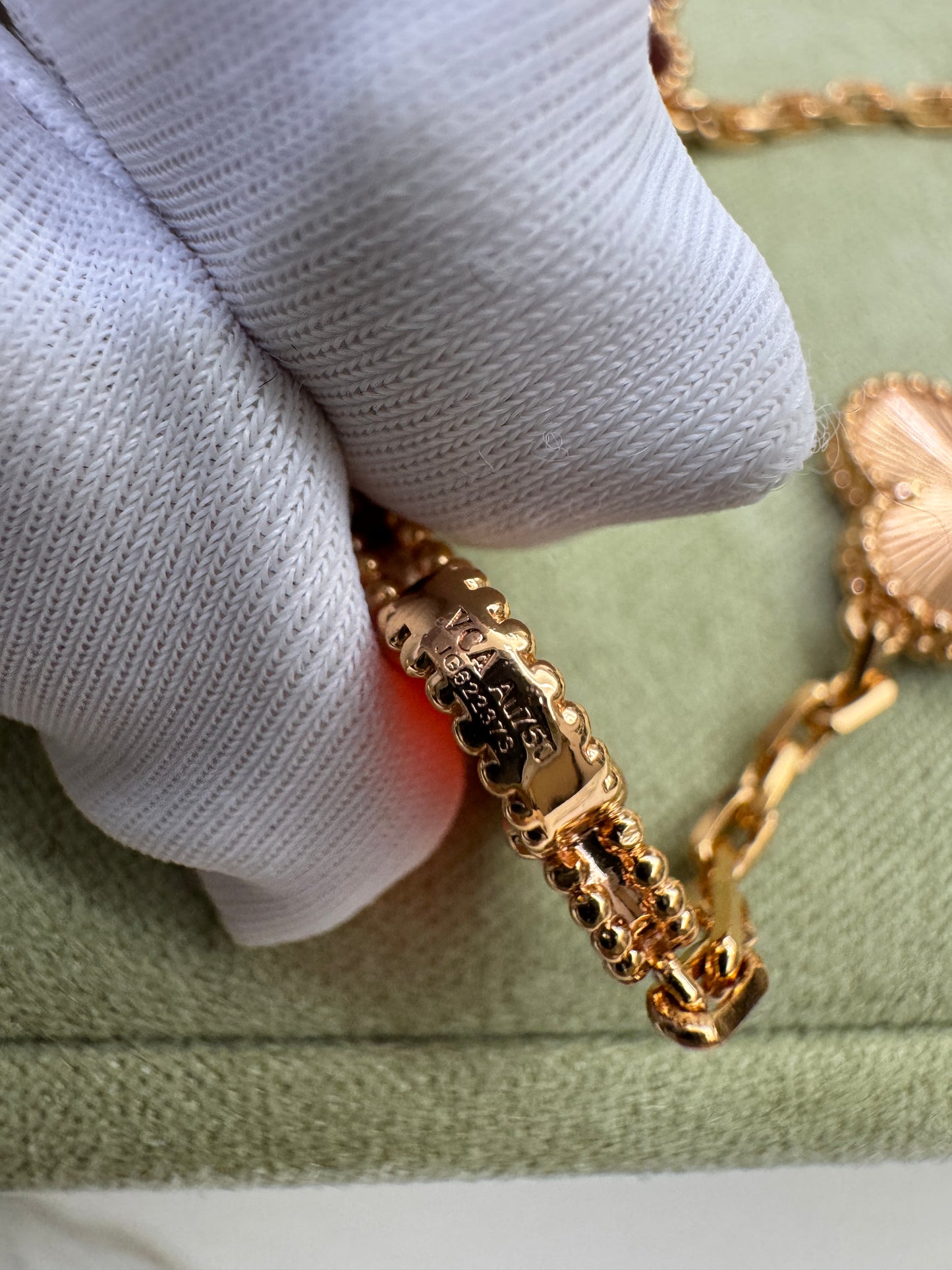 VCA Vintage Alhambra Bracelet 紅玉髓玫瑰金鐳射