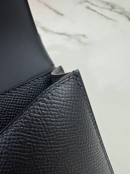 HERMES Mini Constance 黑金 Epsom Noir GHW 新鏡子版
