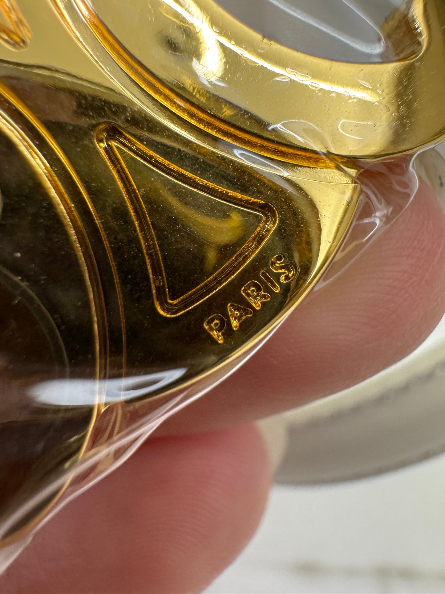 CELINE 凱旋門皮帶 白色 1.8cm