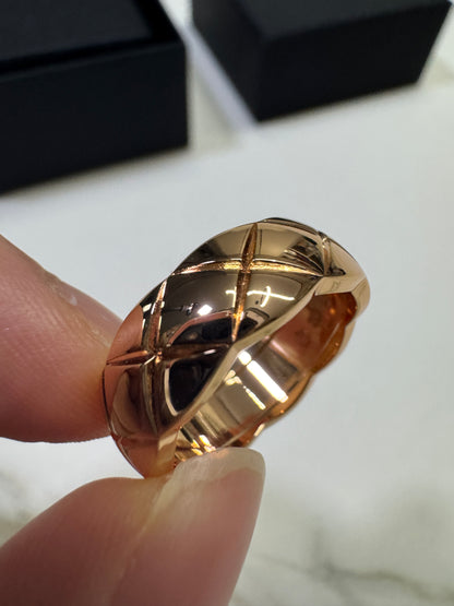 CHANEL Coco Crush 寬版戒指 玫瑰金