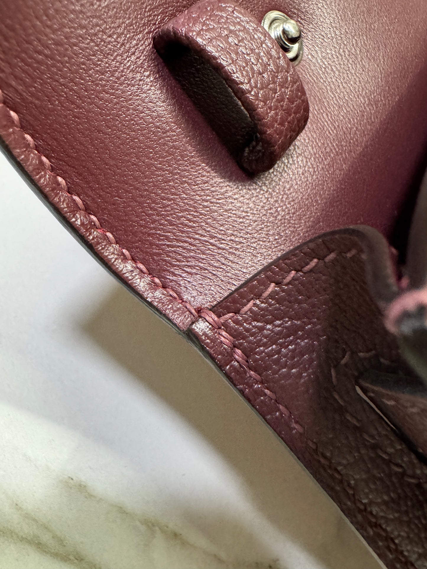 HERMES Kelly Elan 山羊皮 愛馬仕紅 Rough H PHW