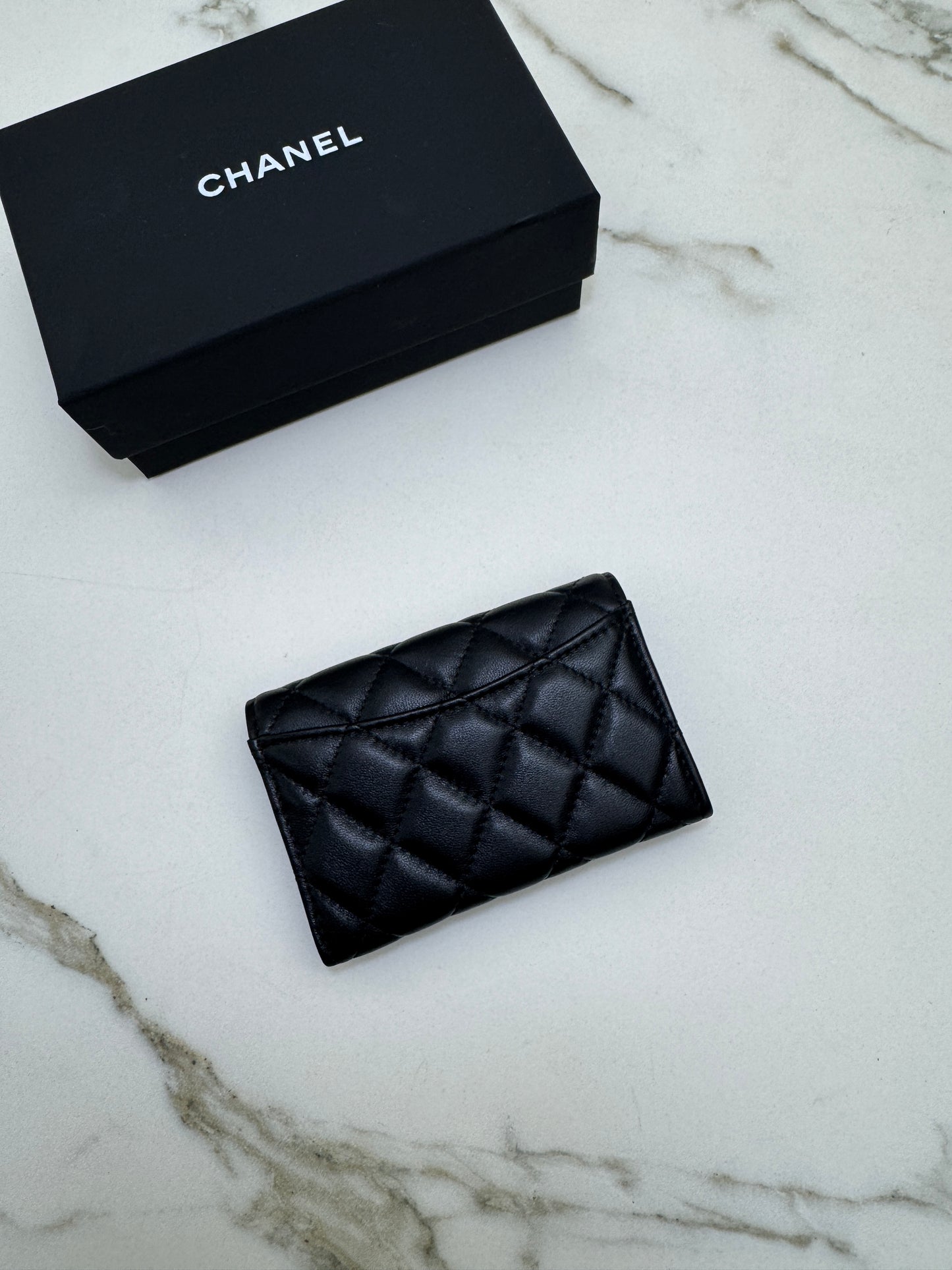 CHANEL CF Cardholder 羊皮黑金
