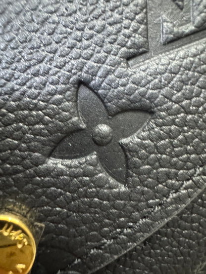 LV Rosalie 黑色全皮壓花零錢包