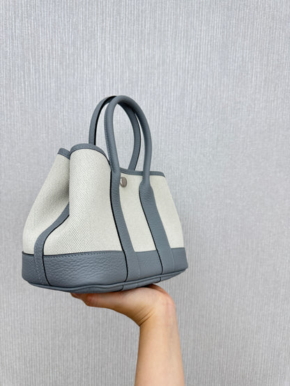 HERMES Neo Garden Party 23 木偶灰 Negonda Canvas