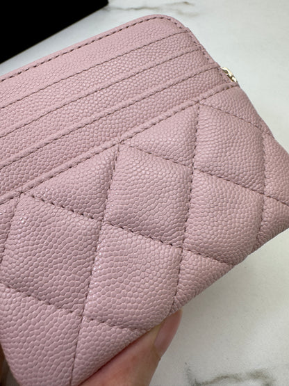 CHANEL 吐司零錢包 22B櫻花粉