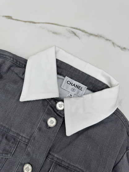 CHANEL 25P 灰色牛仔外套 Denim Jacket