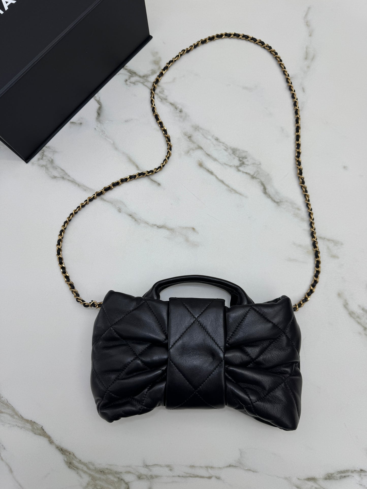 CHANEL 25K Mini 蝴蝶結包 綿羊皮