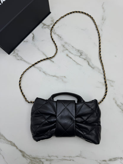 CHANEL 25K Mini 蝴蝶結包 綿羊皮