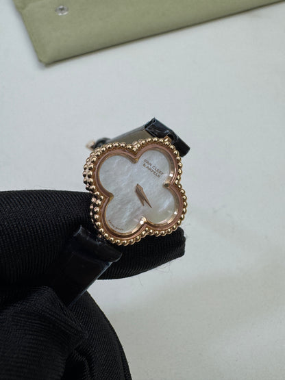 VCA Alhambra 手錶 玫瑰金白貝母