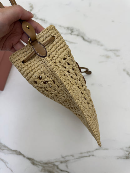 MIU MIU 拉菲草草編包