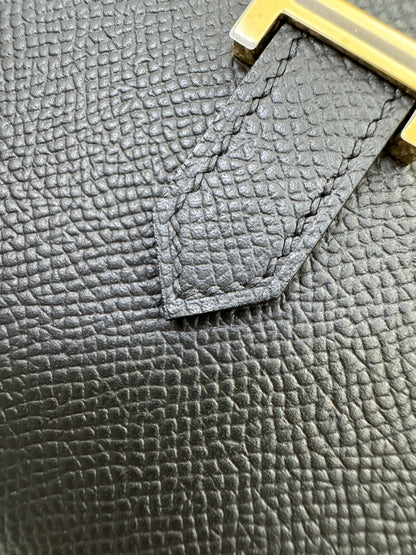 HERMES Bearn Wallet 長款 黑色金扣 Epsom