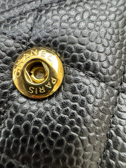 CHANEL CF25 Medium 黑金牛 Black Calfskin GHW