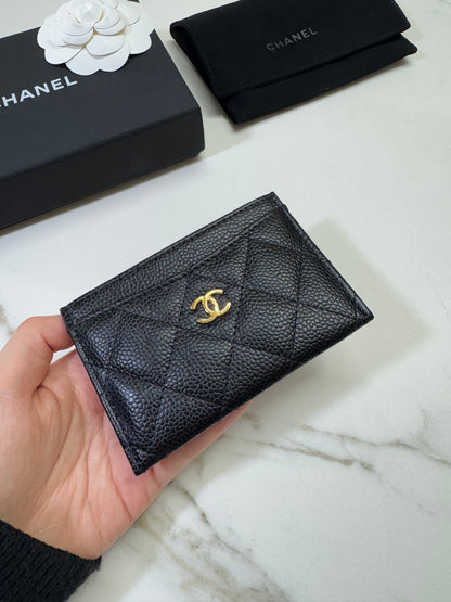 CHANEL Card Holder 黑金牛 HAAS皮