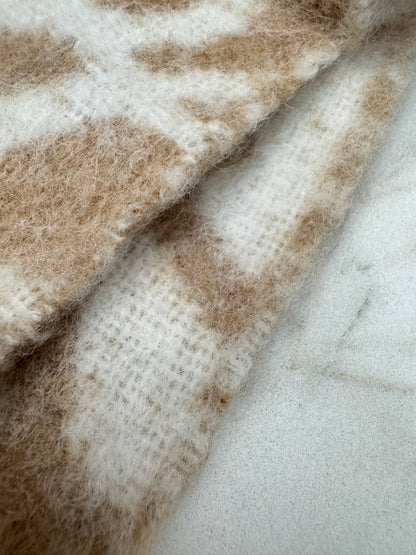 LOEWE 羊駝毛雙面Scarf 奶茶色