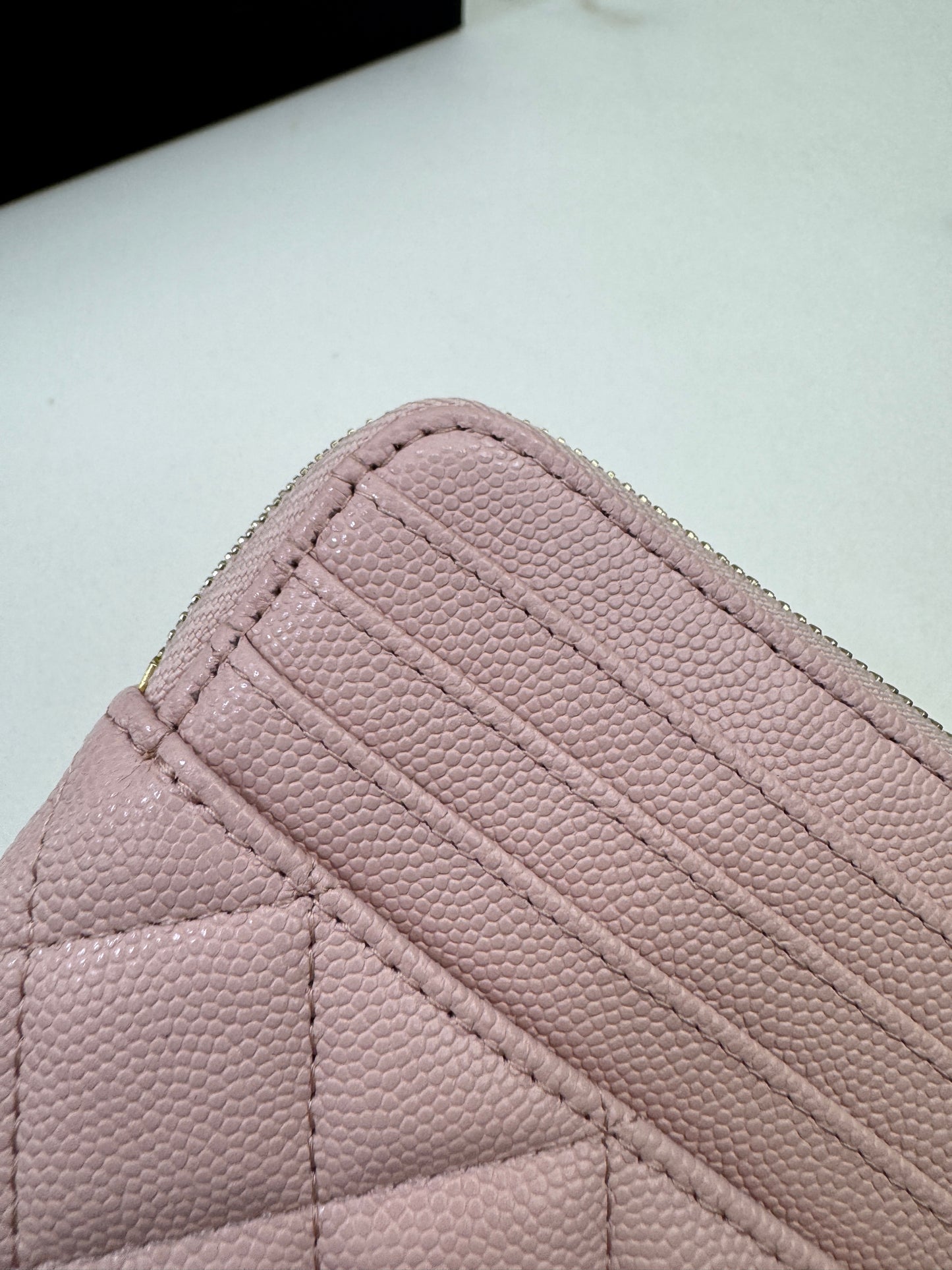 CHANEL 吐司零錢包 22B櫻花粉