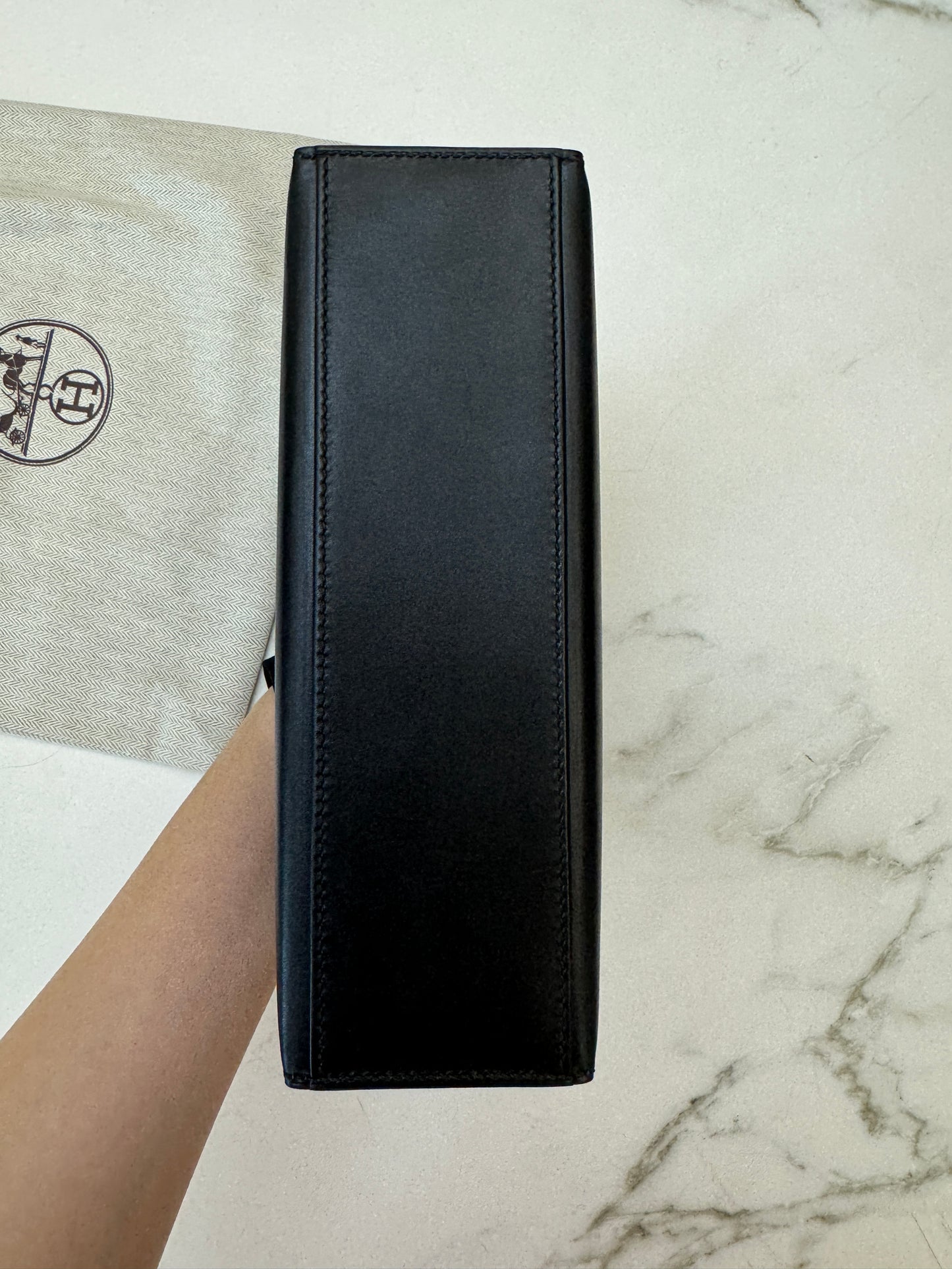 HERMES Mini Kelly I 黑金 Box皮 Kelly Pochette