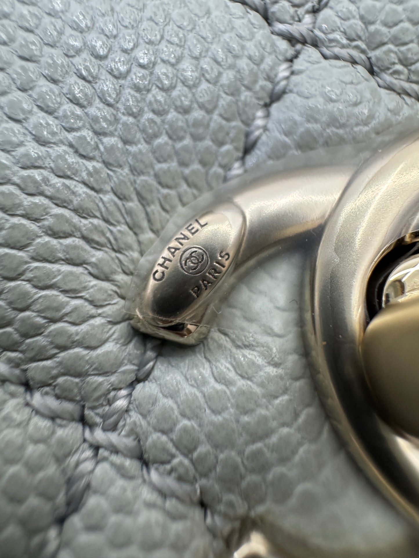 CHANEL Mini Cocohandle 霧霾藍/冰川藍 Cloud Blue