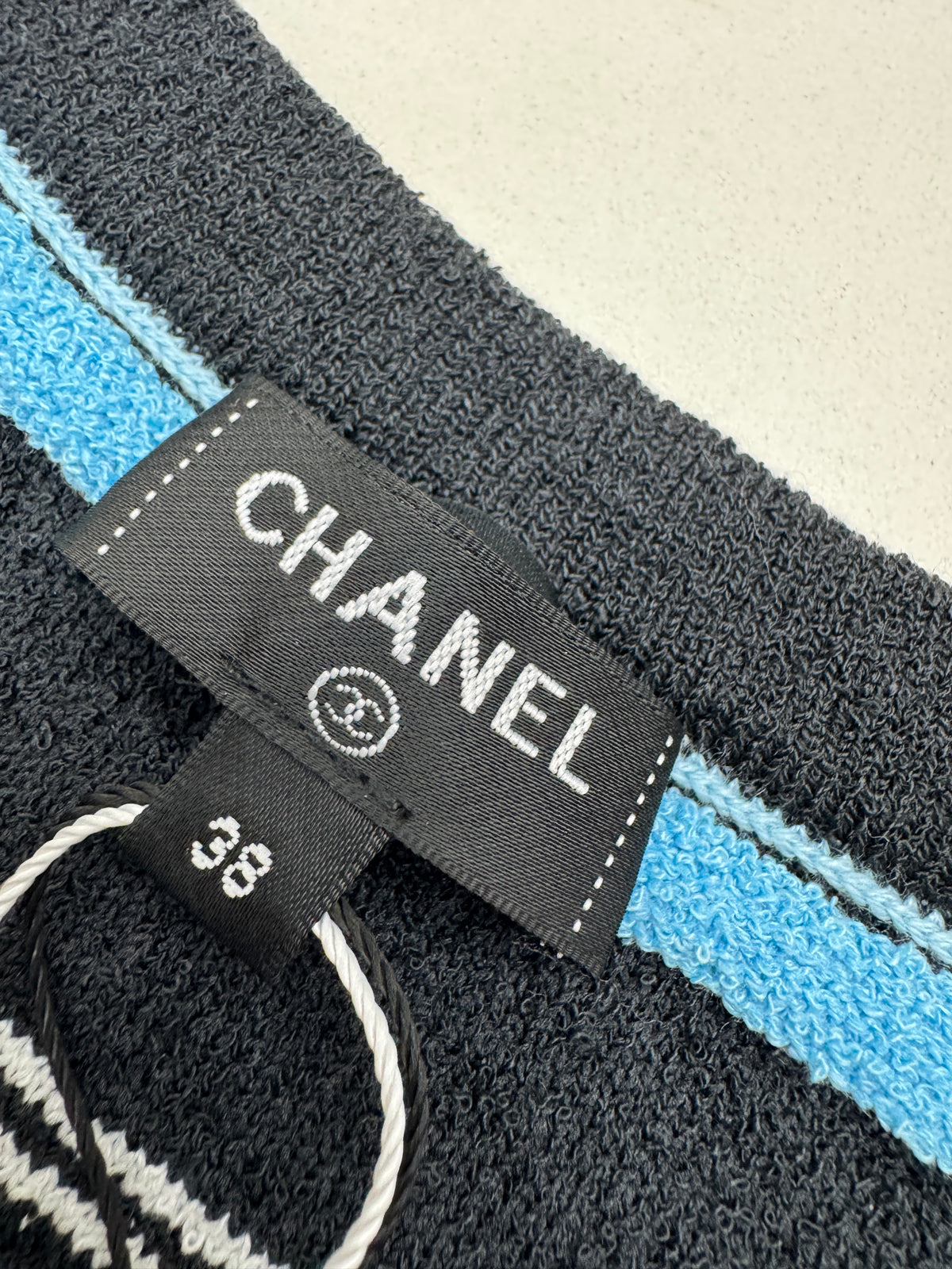 CHANEL 25S 藍色條紋背心