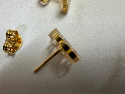 CELINE 凱旋門 透明耳環