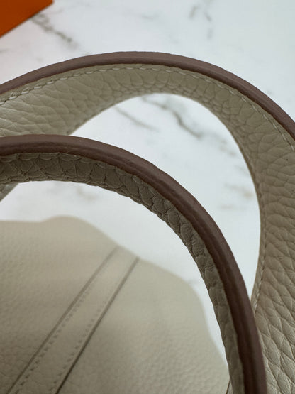 HERMES Picotin 18 奶昔白金扣 Craie GHW