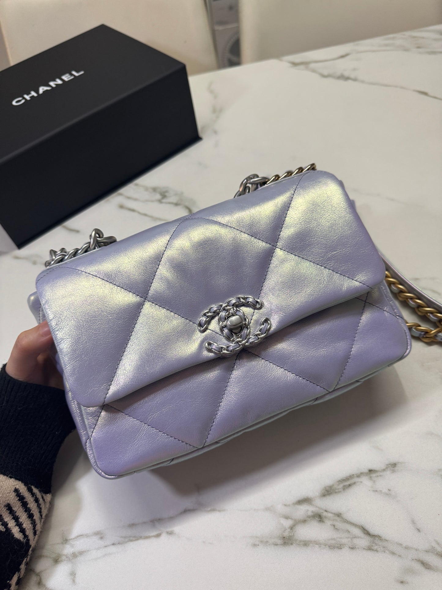 CHANEL 19 Bag Small 22P幻彩紫 小號