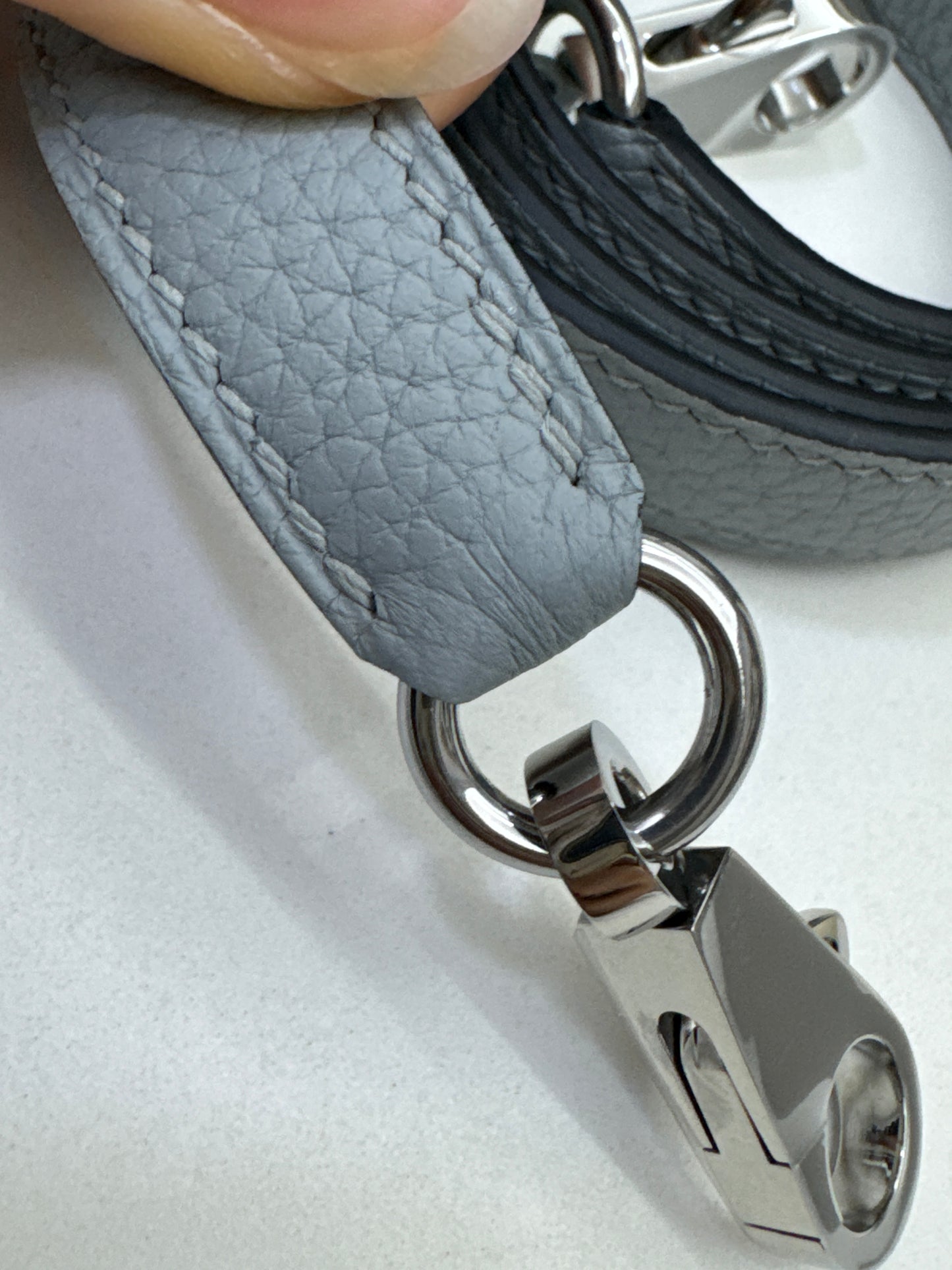 HERMES Kelly 25 Togo內縫 木偶灰銀扣 Gris Pantin PHW