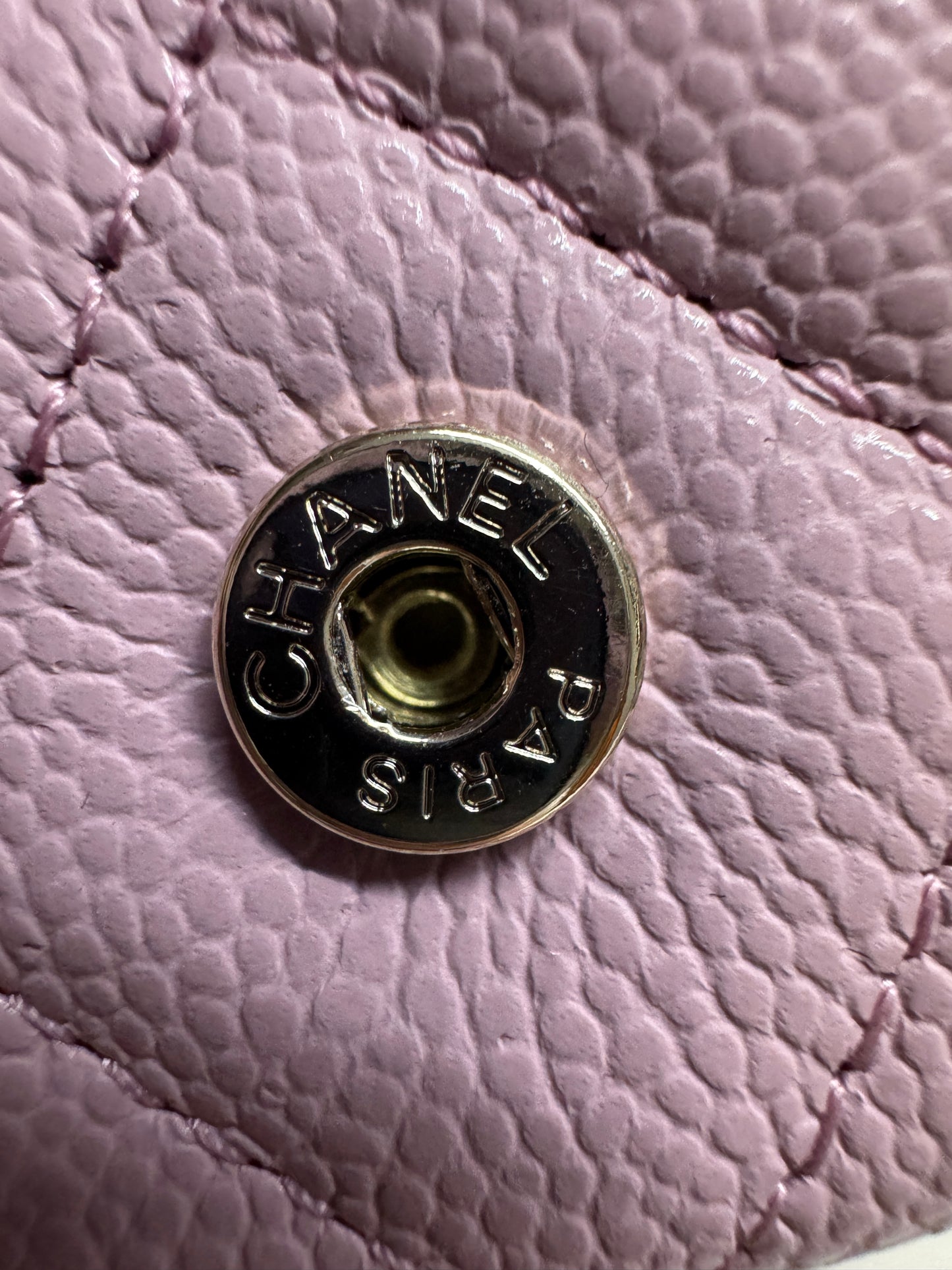 CHANEL 24A粉紫 新版拉鏈 CF Cardholder