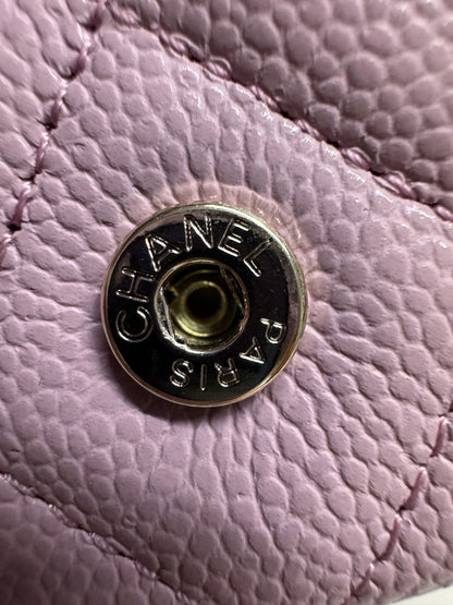 CHANEL 24A粉紫 新版拉鏈 CF Cardholder