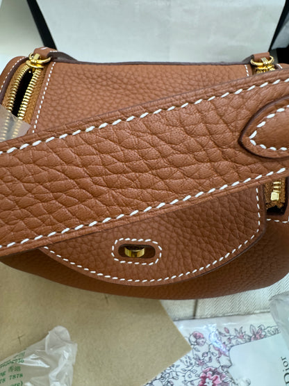 HERMES Mini Lindy 金棕金扣 Gold TC GHD