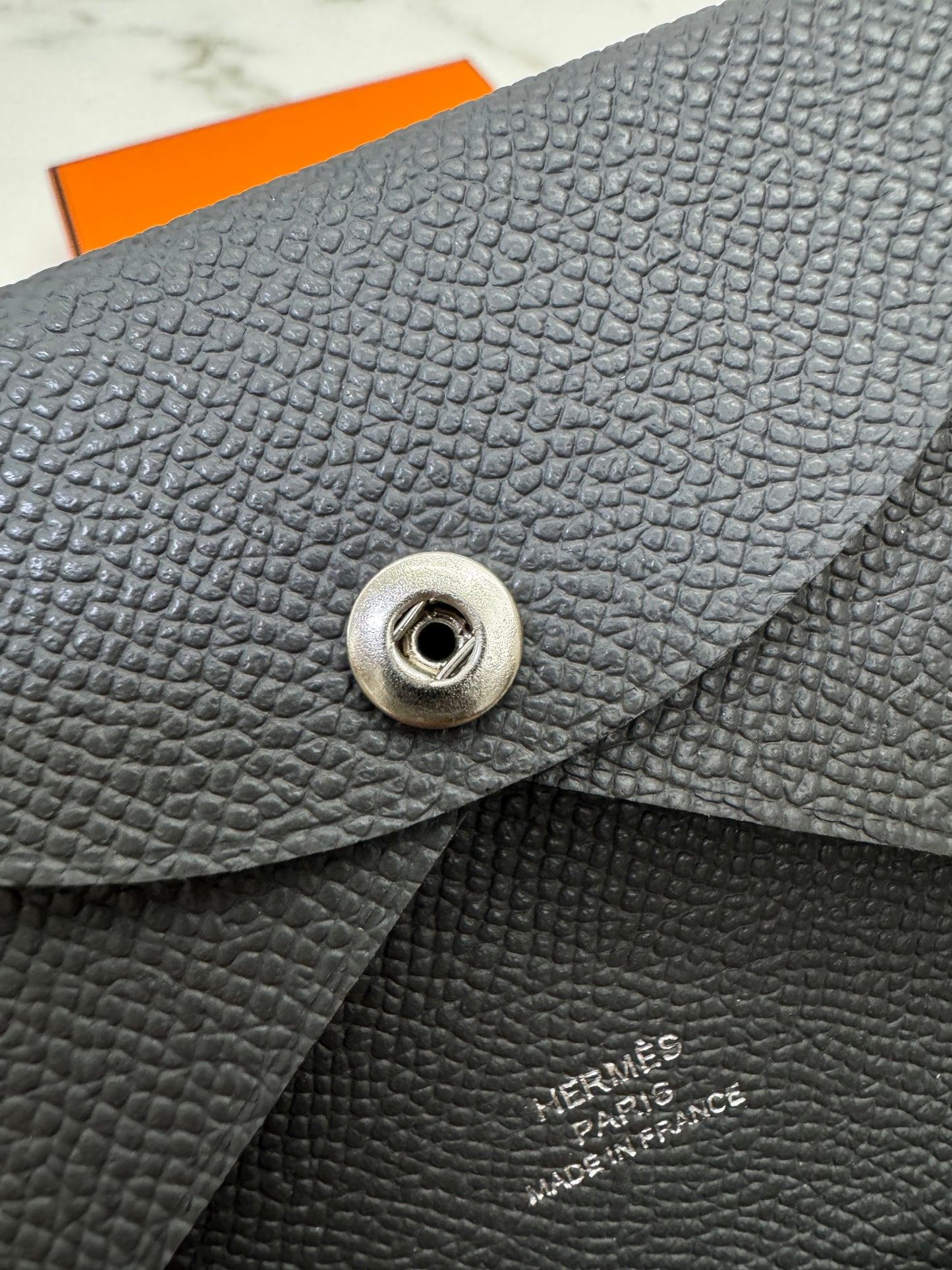 HERMES Calvi Duo 石板灰 Epsom 85 Ardoise