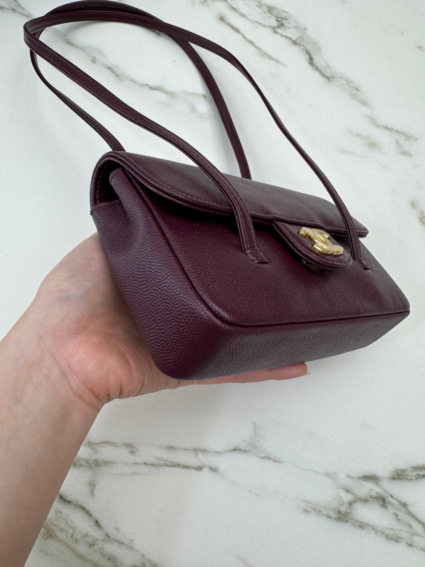 CHANEL Preppy Coco Mini 酒紅色