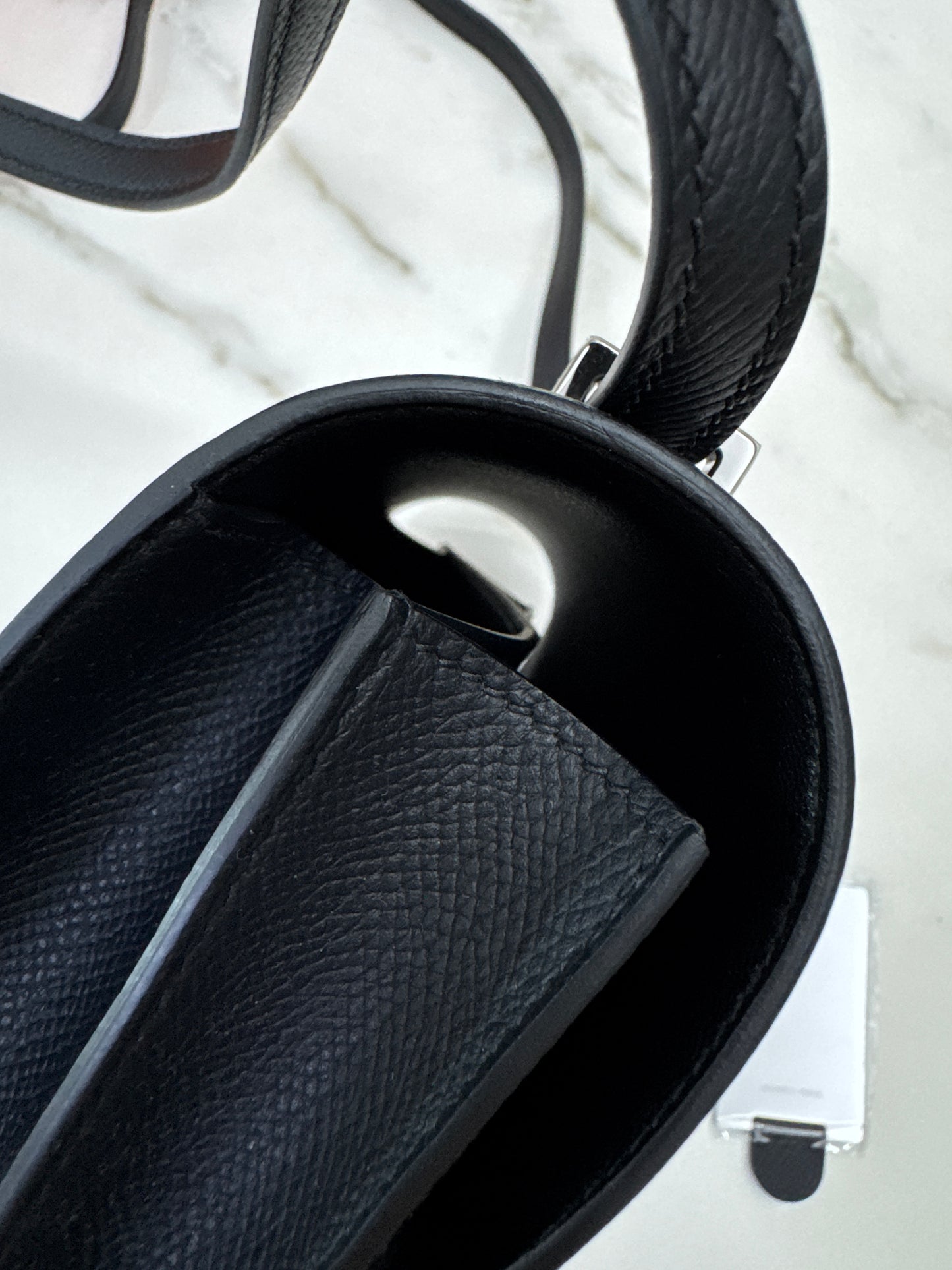 HERMES Mini Constance 黑銀 Noir Epsom PHW