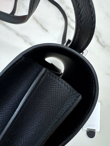 HERMES Mini Constance 黑銀 Noir Epsom PHW