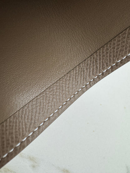 HERMES Bearn Wallet 三摺錢包 大象灰銀扣
