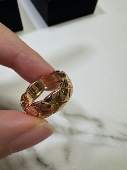 CHANEL Coco Crush 寬版戒指 玫瑰金