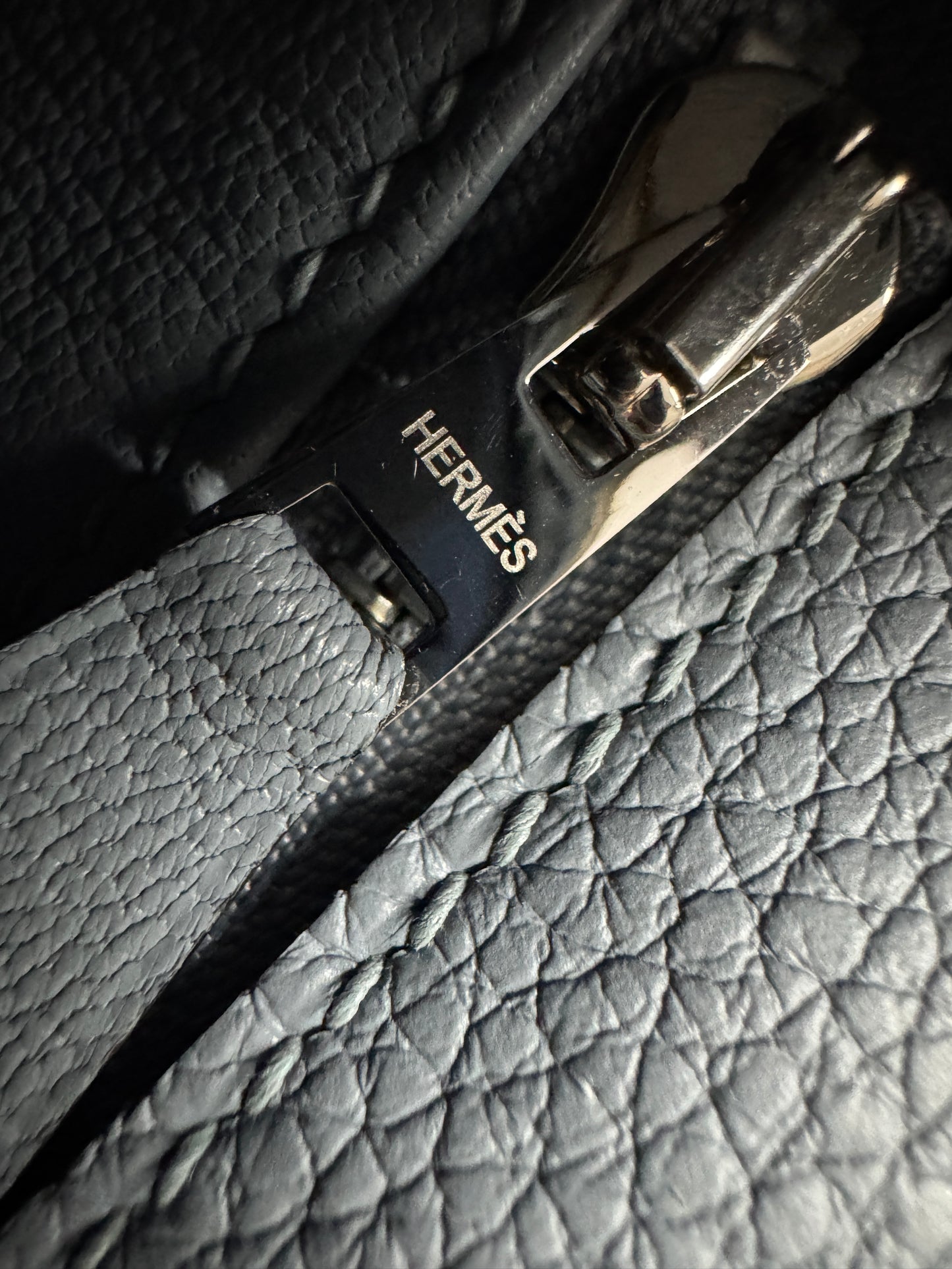 HERMES Kelly 25 亞麻藍 銀扣 內縫 Togo Selier
